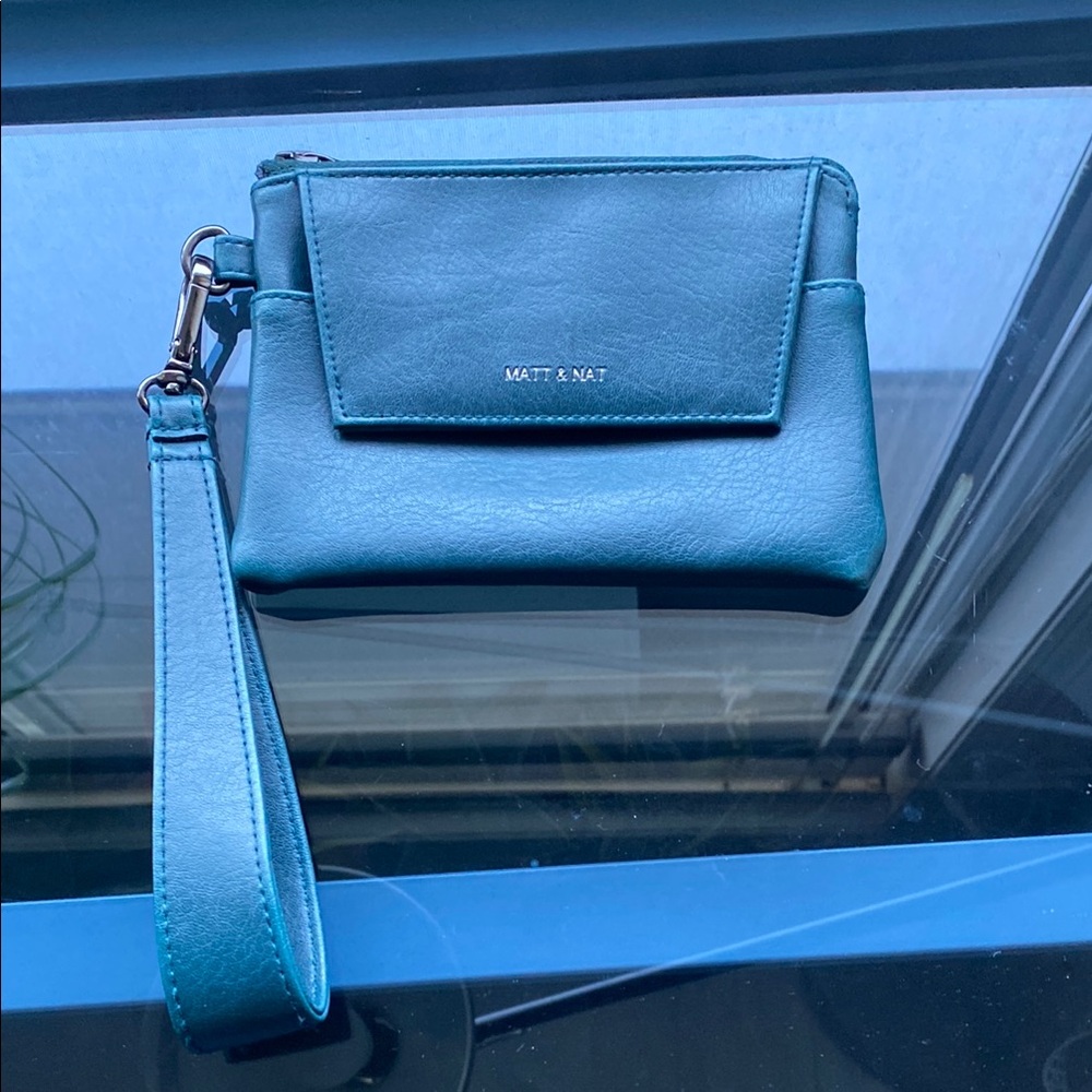 NWOT Matt & Nat Teal Wristlet Clutch